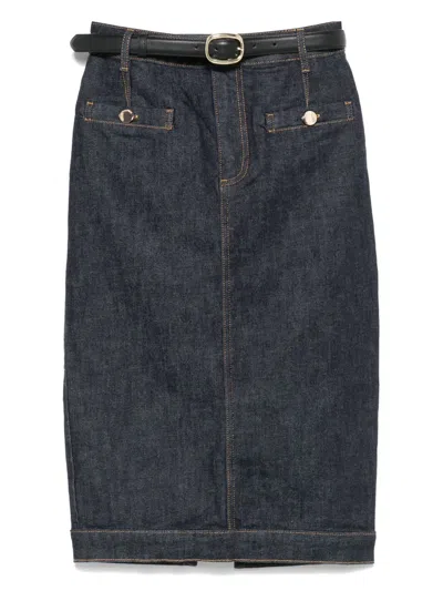 SELF-PORTRAIT DENIM SKIRT