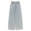 Self-portrait Crystal Embellished Denim Jeasn In Multi