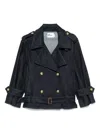 Self-portrait Women Denim Trench Jacket
