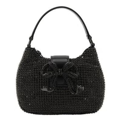 SELF-PORTRAIT DIAMANTE CRESCENT BOW BAG