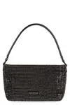 Self-portrait Silver Diamante Small Hobo Bag In B Black