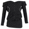 Self-portrait Diamante Mini Off-shoulder Dress In Black Viscose In Black