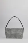 Self-portrait Diamante Small Hand Bag In Silver Glass