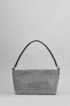 Self-portrait Diamante Small Hand Bag In Silver Glass In Silver
