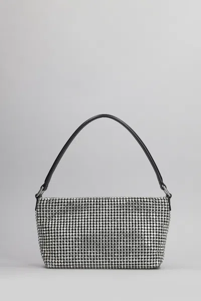 Self-portrait Diamante Small Hand Bag In Silver Glass