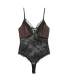 Self-portrait Bodysuit Made Of Polyester Blend In Black