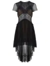 Self-portrait Dot Mesh Mini Dress