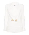 Self-portrait Double-breasted Blazer In White