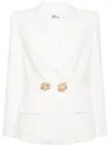 Self-portrait Double-breasted Blazer In White