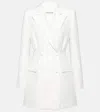 Self-portrait White Taffeta Tailored Mini Dress White In Weiss