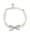 Self-portrait Double Strand Pearl Bracelet In White