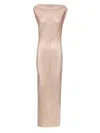 Self-portrait Womens Rhinestone Sleeveless Stretch-woven Maxi Dress Silver