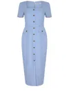 Self-portrait Crepe Mini Dress With Buttons And Belt