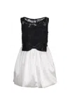 Self-portrait Self Portrait 'black And White Tulle Mini' Dress