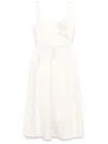 Self-portrait Bonded Satin Flower Midi Dress