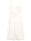 Self-portrait Bonded Satin Flower Midi Dress