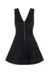 Self-portrait Navy Blue Dress With Bustier Neckline And Zip Detail