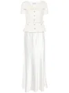 Self-portrait Tailored Belted Maxi Dress In Beige