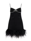 Self-portrait Rhinestone-embellished Minidress In Black