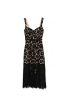 Self-portrait Black Fine Lace Midi Dress In Black