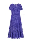 Self-portrait Rganza Lace Mini Dress In Blue