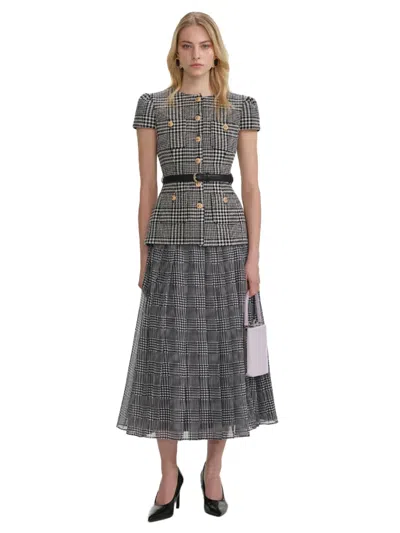 Self-portrait Dress Houndstooth