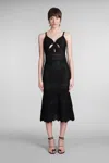 Self-portrait Self Portrait Crochet Midi Dress In In Nero