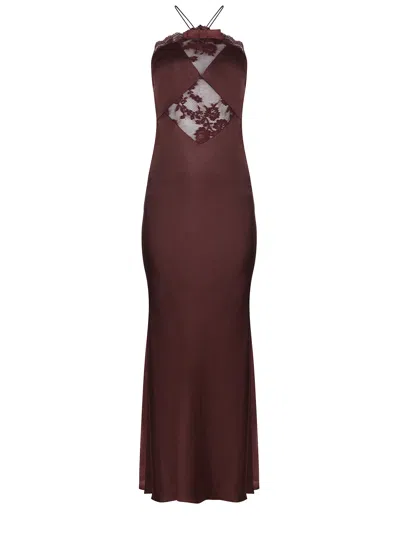 Self-portrait Dress Made Of Polyester. In Purple