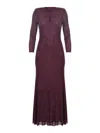 Self-portrait Dress Made Of Polyester In Purple