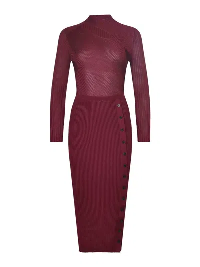 Self-portrait Dress Made Of Viscose Blend In Purple