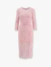 Self-portrait Lace Embellished Midi Dress In Pink