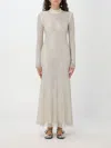 Self-portrait Embellished Fishnet Midi Dress In Beige
