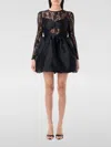 Self-portrait Dress Made Of Cotton Blend In Black