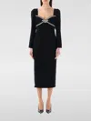Self-portrait Black Diamante Bow Midi Dresses In Black