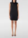 Self-portrait Women's Satin Chain Detail Mini Dress In Schwarz