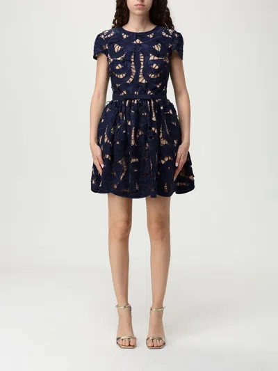 SELF-PORTRAIT DRESS SELF-PORTRAIT WOMAN COLOR BLUE,H11975009
