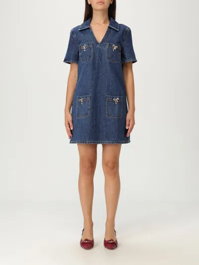 Self-portrait Dress  Woman Color Blue