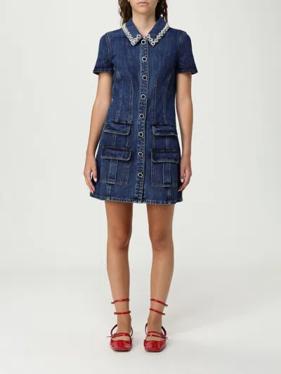 SELF-PORTRAIT DRESS SELF-PORTRAIT WOMAN COLOR BLUE,h26441009