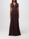 Self-portrait Dress  Woman Color Brown In Brown