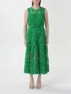 Self-portrait Embellished Lace Midi Dress In Green