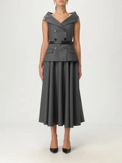 Self-portrait Dress  Woman Color Grey In Gray