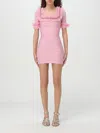 Self-portrait X Christopher Kane Embellished Lace-trimmed Mini Dress In Pink