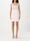 Self-portrait Self Portrait Pink Satin Bow Mini Dress In Pink