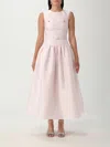 Self-portrait Taffeta Midi Dress In Pink