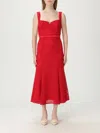Self-portrait Square Sleeveless Dress In Red