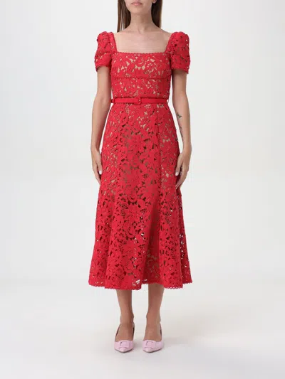 Self-portrait Dress  Woman Color Red In 红色