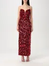 Self-portrait All-over Sequin Midi Dress In Rot
