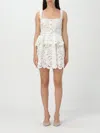 Self-portrait Self Portrait 'lace' Dress In White Polyamide Blend In White