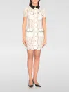 Self-portrait Delicate Lace Dress With Structured Pockets In White