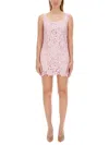 Self-portrait Self Portrait Pink Floral Lace Mini Dress